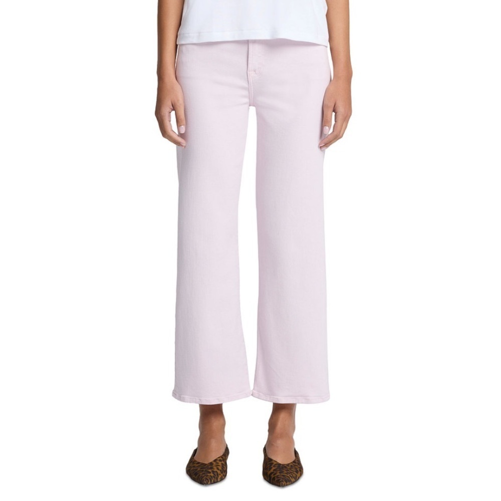 7 For All Mankind Alexa Cropped Jeans in Soft Pink Size 33 NWT
